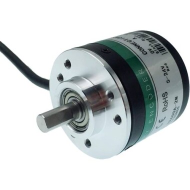Solid Shaft D6mm DC5-24V 300 Pulses NPN Incremental Photoelectric Rotary Encoder - 2