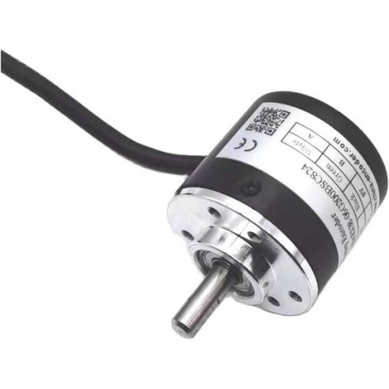 Solid Shaft D6mm DC5-24V 360 Pulses Incremental Photoelectric Rotary Encoder Push-Pull Output PNP F - 4