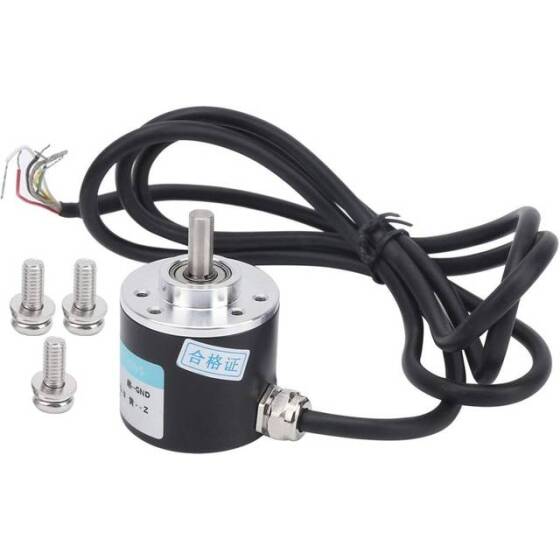 Solid Shaft D6mm DC5-24V 400 Pulses PNP Incremental Photoelectric Rotary Encoder - 2