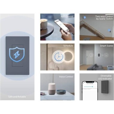 Sonoff M5-3C-120 Wifi Smart Wall Switch 120 Type 3 Gang US Standard - 2