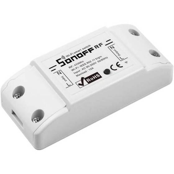 Sonoff RFR2 Smart Home WiFi Mobile Remote Control Siri Voice Control On/Off Switch 10A 433Mhz Version - 2
