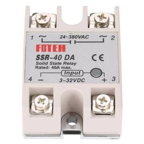SSR-40DA 40A Temperature Control Solid State Relay (DA Means Direct Current Controlled Alternating Current) - 1