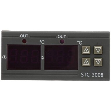 STC-3008 DC12V Dual Display Dual Temperature Adjustable Temperature Controller With 1M Cable - 8
