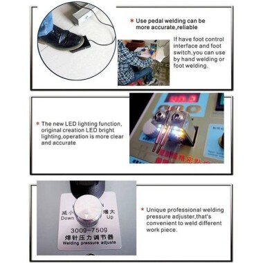 SUNKKO 788H-USB 18650 Battery Pulse Spot Welder UK Plug 220V - 5