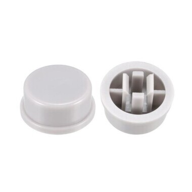 Tact Switch Cover Round Gray - Compatible with 12x12x7.3mm - Görsu Elektronik