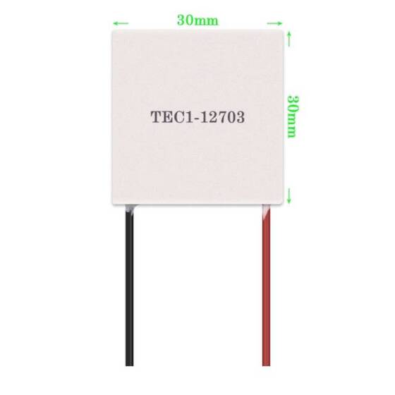 TEC1-12703 30x30mm 12V 3A TEC Thermoelectric Cooler Peltier - 1
