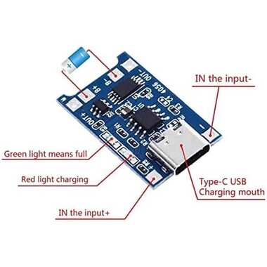 TP4056 TC4056 1A Lipo Battery Charging Board Type-C With current protection - 5