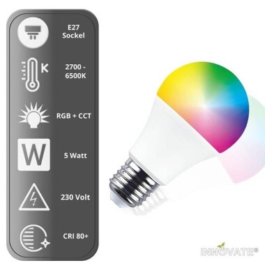 Tuya 220-240V WiFi Smart Bulb 10W RGB+WW E27 Remote Timing Regulation Of Alexa Lumen: 1000lm - 2