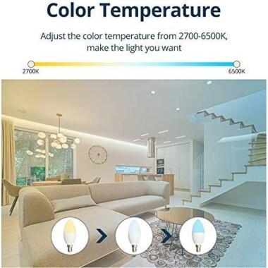 Tuya E14 Zigbee3.0 Home Smart RGBCW CAndle Bulb Dimmable And Compatible With Alexa Google Home Smart Lighting E14 5W 400lm - 5