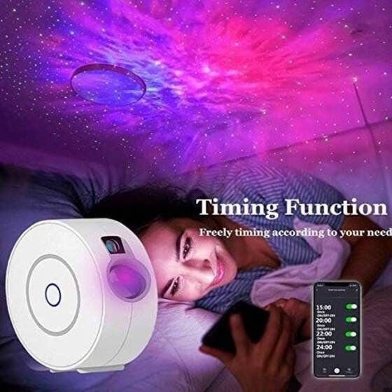 Tuya Smart Star Projector WiFi Laser Starry Sky Waving Night Light Led Colorful APP Wireless Control Alexa Google Home AK Plug - 4