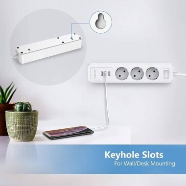 Tuya Smart Wifi Intelligent Power Strip 4 Usb AC Plug 13A 1.8M For Alexa Google Home UK Plug - 5