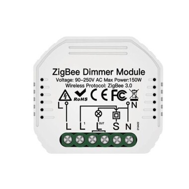 Tuya Zigbee 3.0 Dimmer Module 1 Channel QS-Zigbee-D02-TRIAC-L 220V-240V Single Fire Original Packing Size: 46x46x18mm - 1