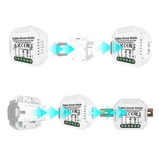 Tuya Zigbee 3.0 Dimmer Module 1 Channel QS-Zigbee-D02-TRIAC-L 220V-240V Single Fire Original Packing Size: 46x46x18mm - 2
