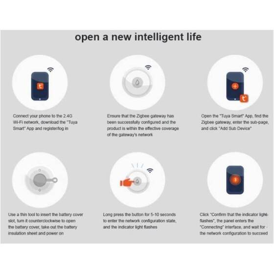 Tuya ZigBee Smart Water Leak Detector Smart Life APP Linkage Alarm Via Gateway Work With Alexa Google With Battery - 4