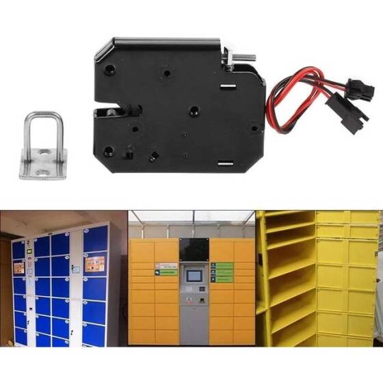 Type A Black XG-07D DC12V 2A Small Locker Electromagnetic Lock With Two Wire UnLock Recoil Size:72x65x13mm - 4