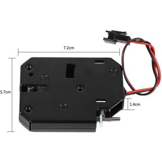 Type B Black XG-07D DC12V 2A Small Locker Electromagnetic Lock With Four Wire UnLock Recoil - 2