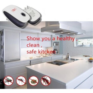 Ultrasonic Anti Mosquito Insect Repeller Rat Mouse Short EU Plug - 2