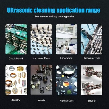 Stainless Steel Ultrasonic Cleaning Machine PS-08A 1.3L 40KHz 60W EU Plug 220V - 6