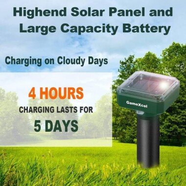 Ultrasonic Snakes Mouse Gophers Solar Powered Mole Repeller - 3