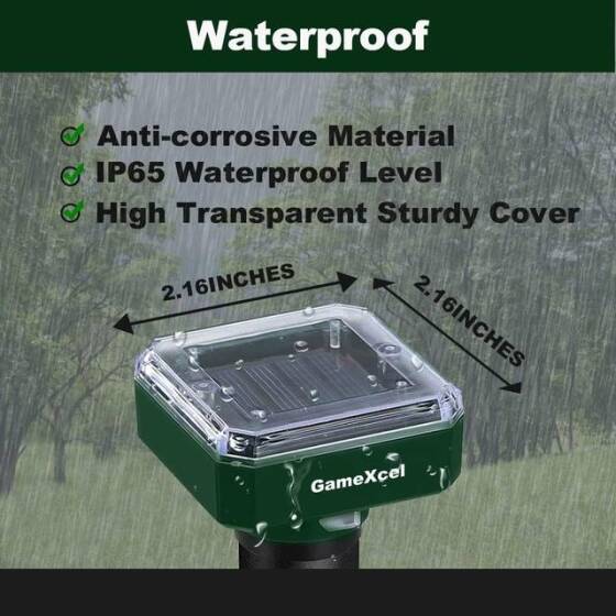 Ultrasonic Snakes Mouse Gophers Solar Powered Mole Repeller - 4