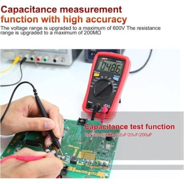 UNI-T UT33A+ 2MF Capacitance Test Function Automatic Range Digital Multimeter With Battery - 4