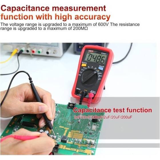 UNI-T UT33A+ 2MF Capacitance Test Function Automatic Range Digital Multimeter With Battery - 4