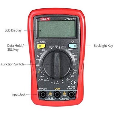 UNI-T UT33B+ Battery Test Manual Range Digital Multimeter Without Battery - 2