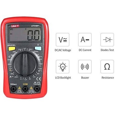 UNI-T UT33B+ Battery Test Manual Range Digital Multimeter Without Battery - 4