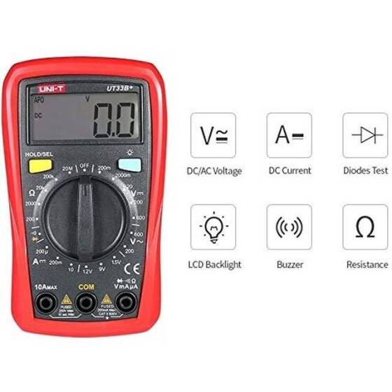 UNI-T UT33B+ Battery Test Manual Range Digital Multimeter Without Battery - 4