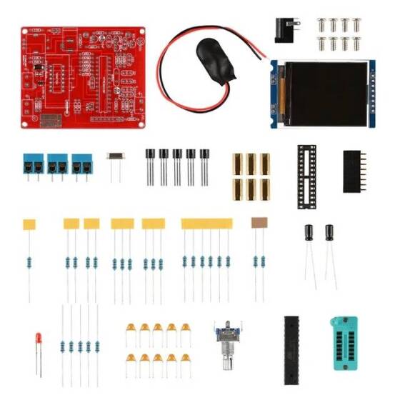 Unsoldered GM328 Transistor Tester DIY Kit - Red Board - 1