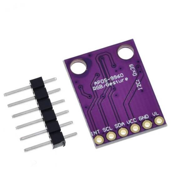 Unsoldered GY-9960-3.3 APDS-9960 RGB Infrared Gesture Sensor Motion Direction Recognition Module - 6