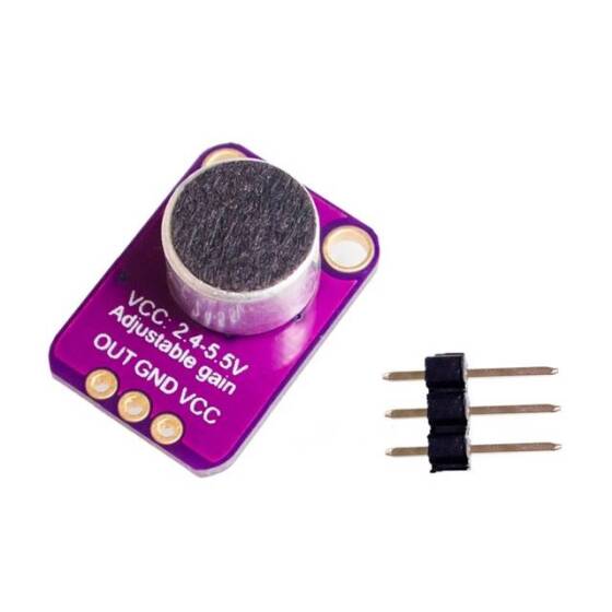 Unsoldered GY-MAX4466 Sound Sensor Module - 2