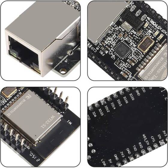 Unwelded WT32-ETH01 V1.2 Serial To Ethernet Module Gateway Module With WiFi + Bluetooth - 3