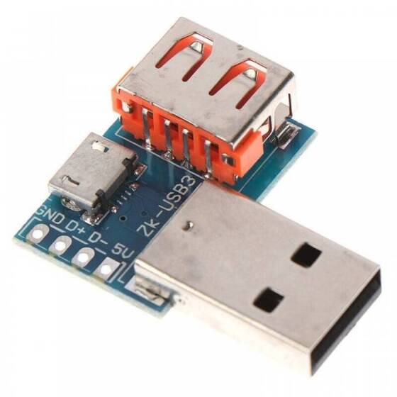 USB Adapter Board Male To Female Adapter Micro USB Interface 4P 2.54mm - 2
