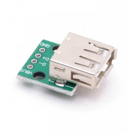 USB Female Head to Dip 2.54mm Direct 4P Adapter Board USB to 2.54mm Pin - 4
