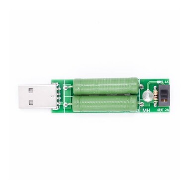 USB Mini Discharge Load Resistor 2A/1A With Switch 1A Green Led, 2A Red Led - 7