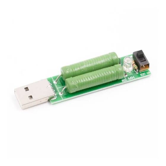 USB Mini Discharge Load Resistor 2A/1A With Switch 1A Green Led, 2A Red Led - 4