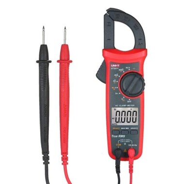 UT201 LCD Digital Clamp Multimeter Ohm DMM DC AC Current Voltmeter With Battery - 3