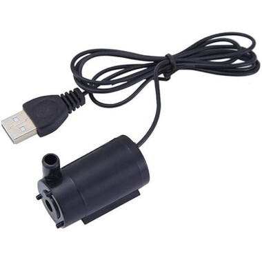 Vertical 5V Black Mute Sounds Mini Submersible Pump With USB - 1