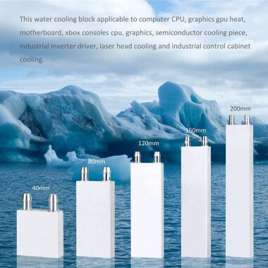 Water Cooling-Head Water Cooling Plate 40x80x12mm - 3