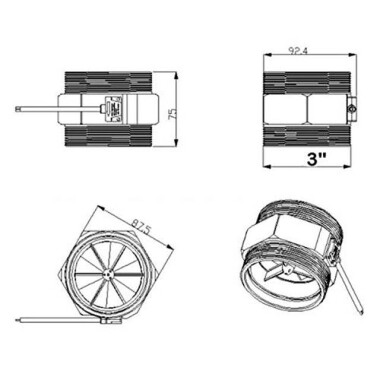 Water Flow Sensor (Sea) DN80 Flowmeter 20-500L/min 5-24V - 4