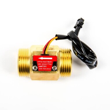 Water Flow Sensor (Sea) YF-B10 Flowmeter DN25 1-50L/min 3.5-12V Brass - 5