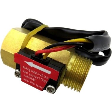 Water Flow Sensor (Sea) YF-B2 Flowmeter G1/2 1-25L/min 5-15V Brass - 2