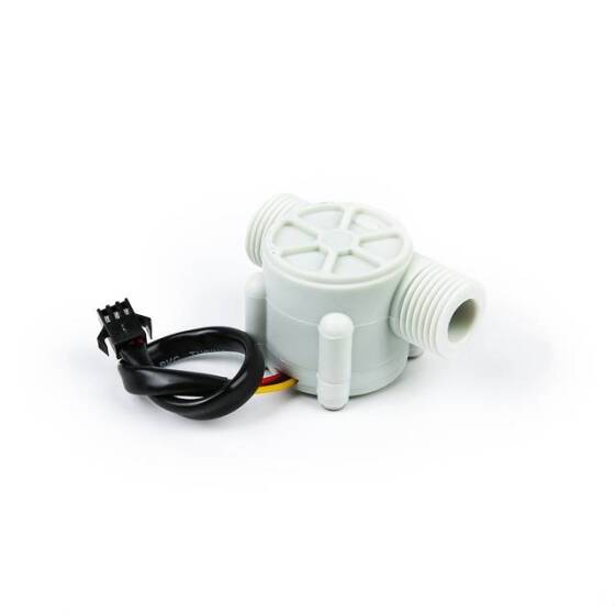 Water Flow Sensor (Sea) YF-S201 Flowmeter G1/2 1-30L/Min White 5-24V - 4