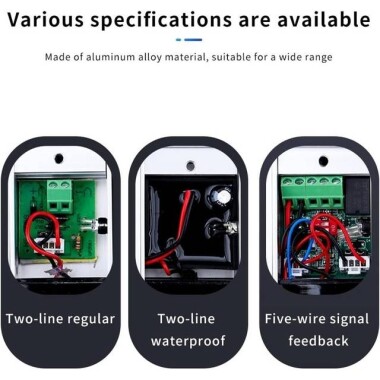 Waterproof 250KG DC12V/500-600MA Two-Wire Magnetic Lock Left Outlet Without Feedback - 5