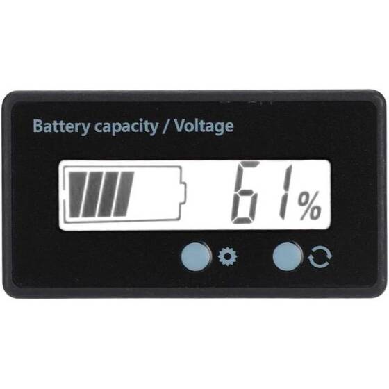 White 12V-84V Lead-Acid 3-24 Strings Lithium Battery Power Display Meter Power Display Self Setting - 4
