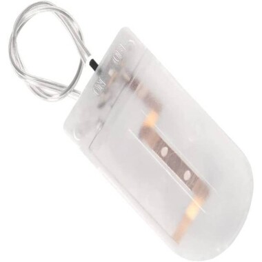 White 1x 6V Button Battery Box CR2032 LIR203 - 2