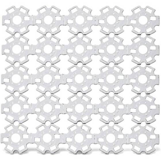 White 20mm 2PIN Aluminum Heatsink for 1W 3W 5W LED - 2