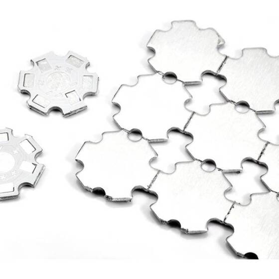 White 20mm 2PIN Aluminum Heatsink for 1W 3W 5W LED - 3