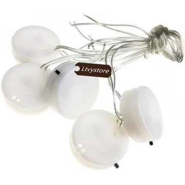 White 2x Button Battery Case With Wire And Toggle Switch CR2032 - 2